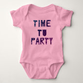 Premium Celebration Time to Partys Birthday Pink Baby Strampler (Vorderseite)