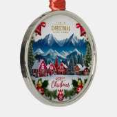 Premium Christmas Village Round Ornament (Rechts)
