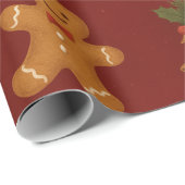 Premium Christmas Wrap – Gingerbread & Bells Geschenkpapier (Rolleneckpunkt)