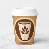 Premium-Coffee-Cup-Logo Pappbecher (Rückseite)