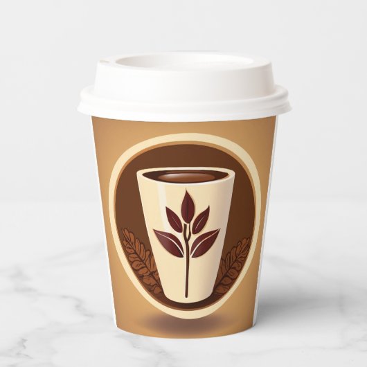 Premium-Coffee-Cup-Logo Pappbecher (Rückseite)