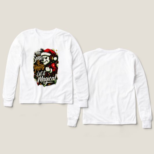 Premium Cozy Christmas Bear Top Edgy Winter gift (Design Vorderseite & Rückseite)