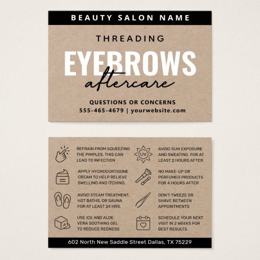 Premium Craft Luxus Eyebrow Threading Aftercare (Vorne & Hinten)