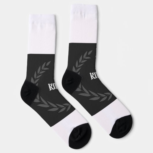 Premium-Crew für Kronen-Bild in KING-Text Socken (Rechts)