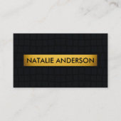 Premium Crocodile Texture Black & Gold Visitenkarte (Vorderseite)