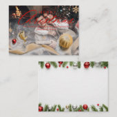 Premium Custom Weihnachtskarten 2024 | elegant Mitteilungskarte (Vorne/Hinten)