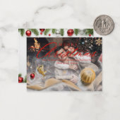 Premium Custom Weihnachtskarten 2024 | elegant Mitteilungskarte (Vorderseite/Rückseite Beispiel)