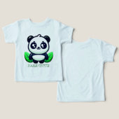 Premium Cute Panda And Leaves (Design Vorderseite & Rückseite)