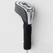 Premium-Design - Personalisiertes Monogramm (grün) Golf Headcover (angewinkelt)