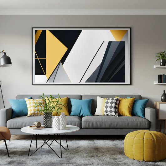 Premium-Diagonalgeometrie Leinwanddruck