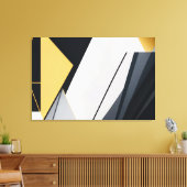 Premium-Diagonalgeometrie Leinwanddruck (Insitu (Wohnzimmer))