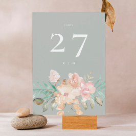 Premium Dick 5 x 7 Blumenkörbe Grüne Tischnummer