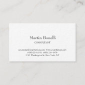 Premium Dick Einzigartig klassisch einfach weiß Visitenkarte (Vorderseite)