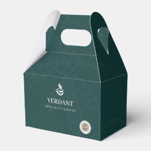Premium Dunkelgrün Cafe Gebäck und Kaffeebohnen Sc Geschenkschachtel
