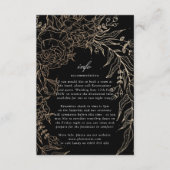 Premium Editable Gold Floral Wreath Wedding Begleitkarte (Vorderseite)
