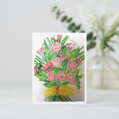 Premium eingewickelte Leinwand (Glanz) Gerbera Postkarte (Stehend Vorderseite)