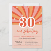 Premium Einladung 30 und fabelhaftes Retro (Vorderseite)