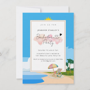 Premium Einladungen, Beach Bachelorette Hens Party Einladung