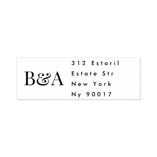 Premium Elegant | Bearbeitbare Monogramm-Hochzeit Permastempel (Design)
