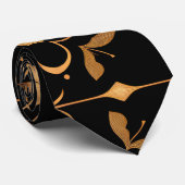 Premium Elegant Black Boho Neck Tie Krawatte (Gerollt)