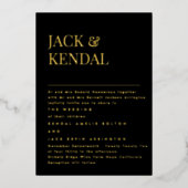 Premium Elegant | Editierbare Namen Wedding Gold Folieneinladung (Vorderseite)