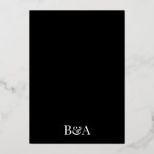 Premium Elegant | Editierbare Namen Wedding Gold Folieneinladung (Rückseite)