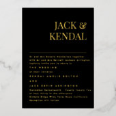 Premium Elegant | Editierbare Namen Wedding Gold Folieneinladung (Vorderseite)