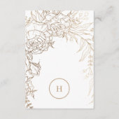 Premium Elegant Gold Monogram Wreath Wedding RSVP Karte (Rückseite)