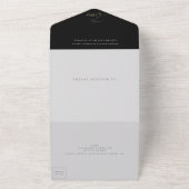 Premium Elegante Black Simple Yellow Gold Hochzeit All In One Einladung (Außenbereich)