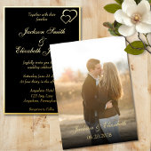 Premium Elegantes modernes Foto auf BackWedding Folieneinladung