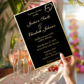 Premium Elegantes modernes Foto auf BackWedding Folieneinladung