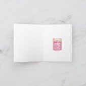 Premium Espresso Kaffeebohnen Rosa Pop Kunst Karte (Innenseite)