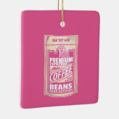 Premium Espresso Kaffeebohnen Rosa Pop Kunst Keramikornament (Rechts)