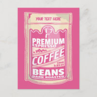 Premium Espresso Kaffeebohnen Rosa Pop Kunst