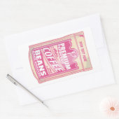 Premium Espresso Kaffeebohnen Rosa Pop Kunst Rechteckiger Aufkleber (Umschlag)