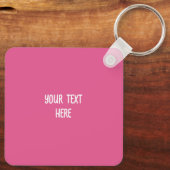 Premium Espresso Kaffeebohnen Rosa Pop Kunst Schlüsselanhänger (Rückseite)