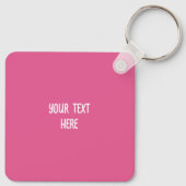 Premium Espresso Kaffeebohnen Rosa Pop Kunst Schlüsselanhänger (Rückseite)