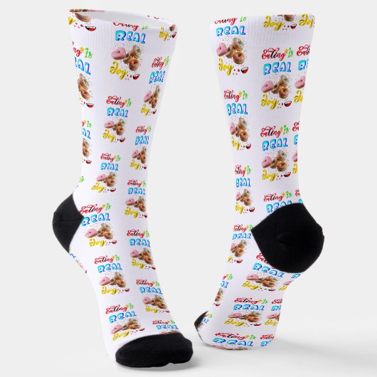 Premium Essen Ist Wirkliche Freude Socken (Gewinkelt)