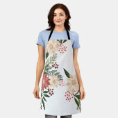 Premium Festival Poinsettia Individuelle Name Holi Schürze (Getragen)