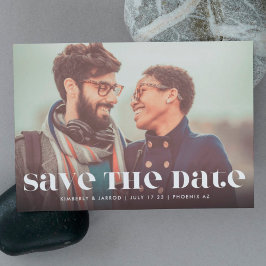 Premium Fett Modern Text MULTI Foto FUN Save The Date