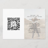 Premium fett Moderner QR CODE Text Zwei Foto Save The Date (Rückseite)