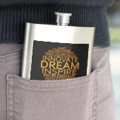 Premium-Flasche mit Inspirationslampe Flachmann (Beispiel)