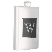 Premium Flask Black Square Monogram Flachmann (Rechts)