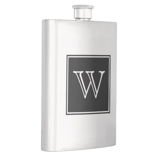 Premium Flask Black Square Monogram Flachmann (Rechts)