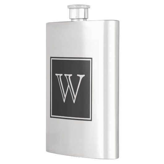Premium Flask Black Square Monogram Flachmann (Links)