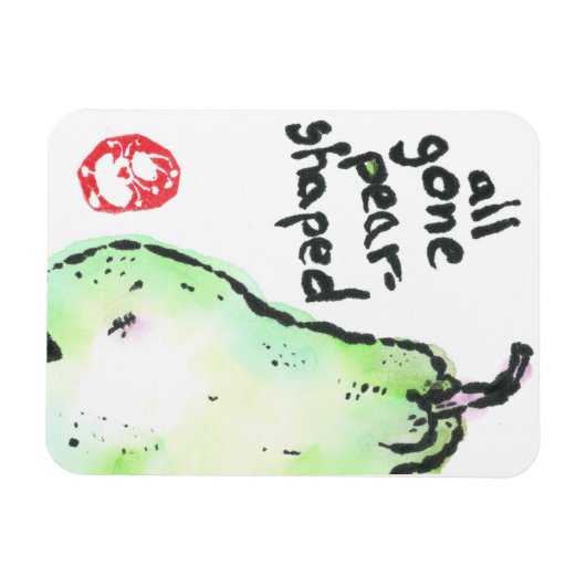 Premium Flexi Magnet "all gone pear format" (Horizontal)