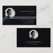 Premium Foto Consultant Light Blue Black Visitenkarte (Vorne/Hinten)