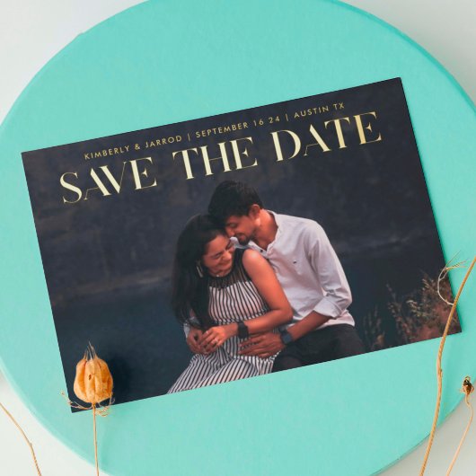 Premium-Foto-DESIGNER Save the Date Folieneinladung