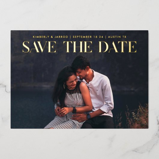 Premium-Foto-DESIGNER Save the Date Folieneinladung (Vorderseite)