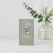 Premium-Fotos für einfache Hochzeiten mit QR-Code Begleitkarte (Stehend Vorderseite)